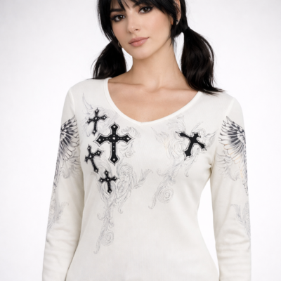 Top larga "Cruces y Alas"