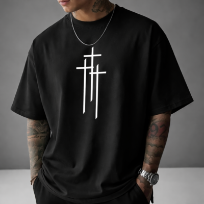 Camiseta con 3 cruces "Trinity Line"