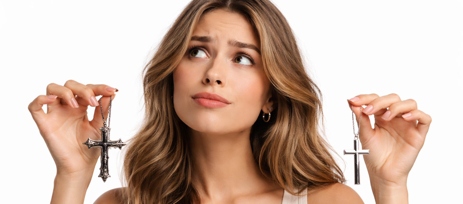 collares de cruz para moda
