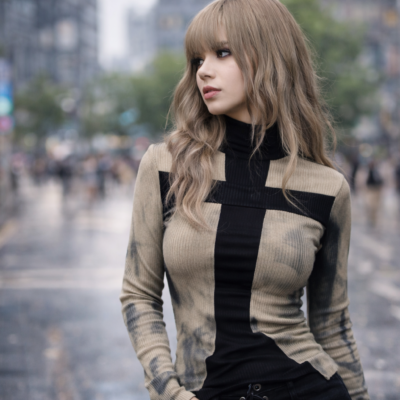 Camiseta vintage "Harajuku Cross"