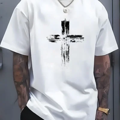 Camiseta con cruz "Old Faith Street"